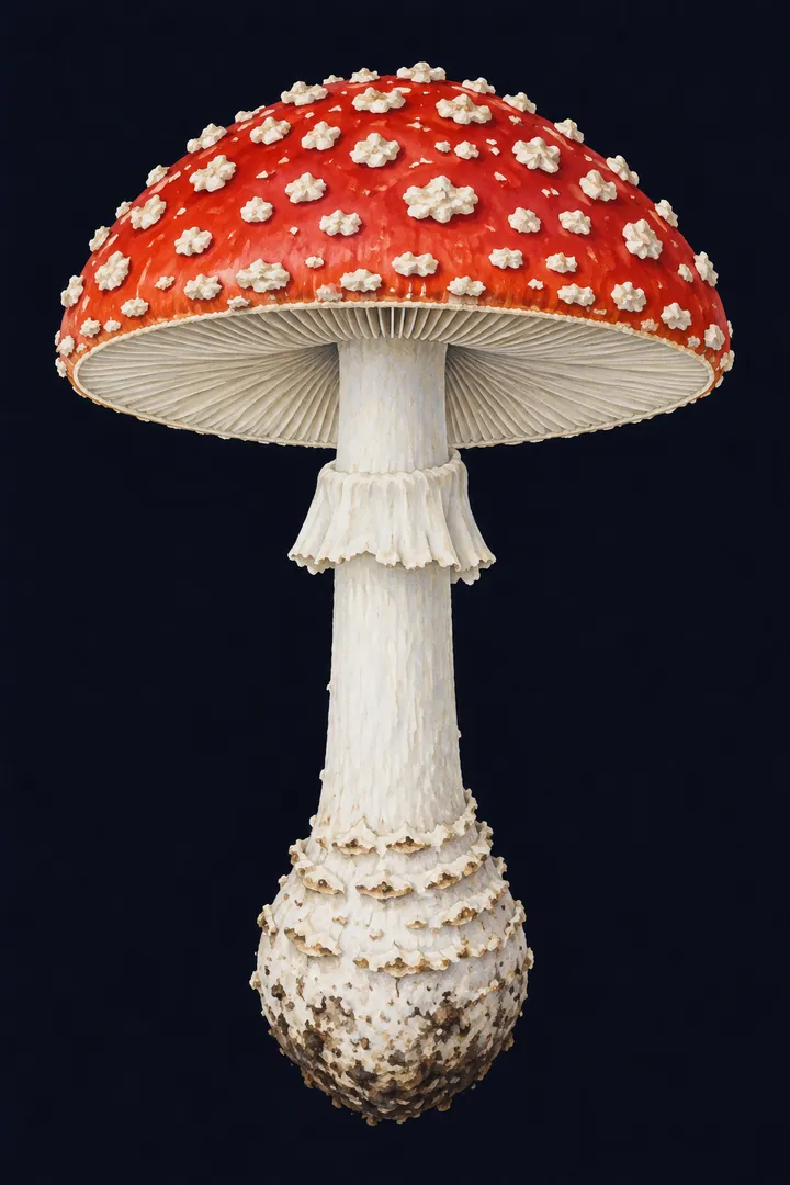 Drawing of the fly agaric