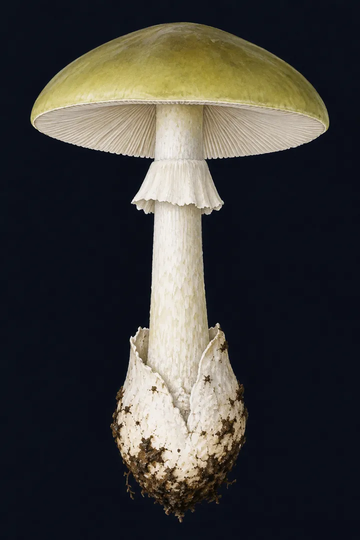 Drawing of the death cap